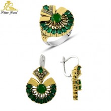 Gümüş Otantik Taşlı Set